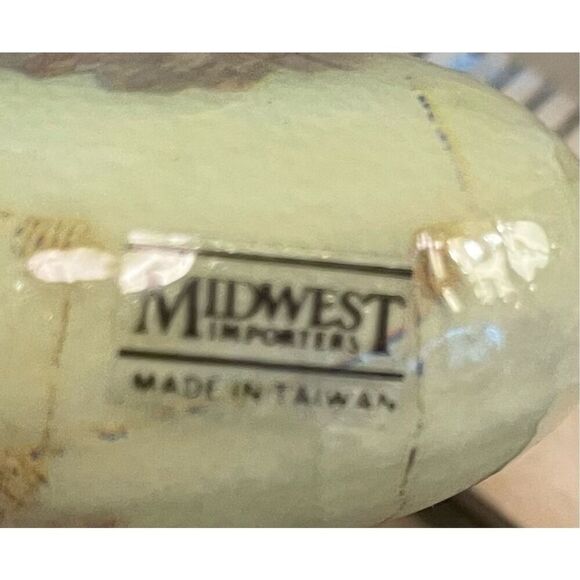 Midwest Imports Victorian Angel Paper Mache Hanging Ornament Heart Shaped Cream - Picture 3 of 3